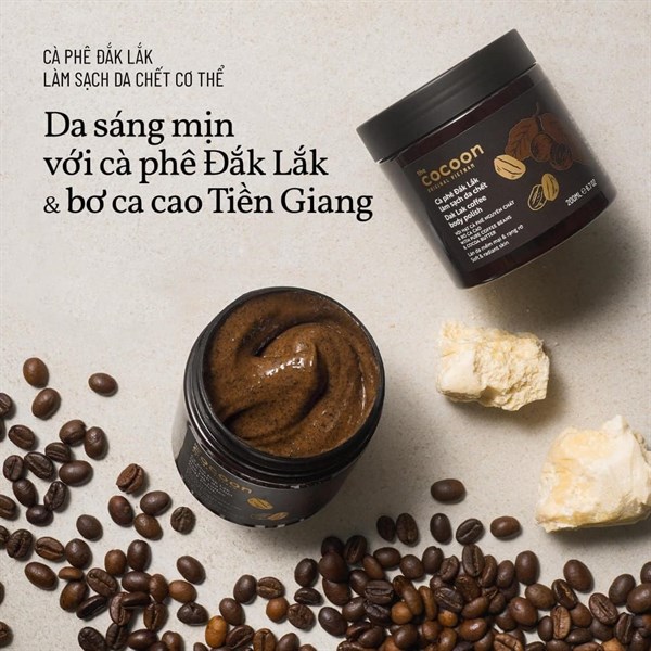 Tẩy da chết coco cà phê daklak_đậm cà phê_hũ 200gr