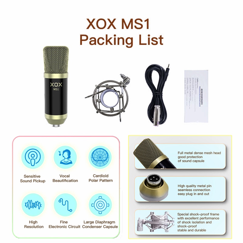 Micro thu âm livestream XOX MS1