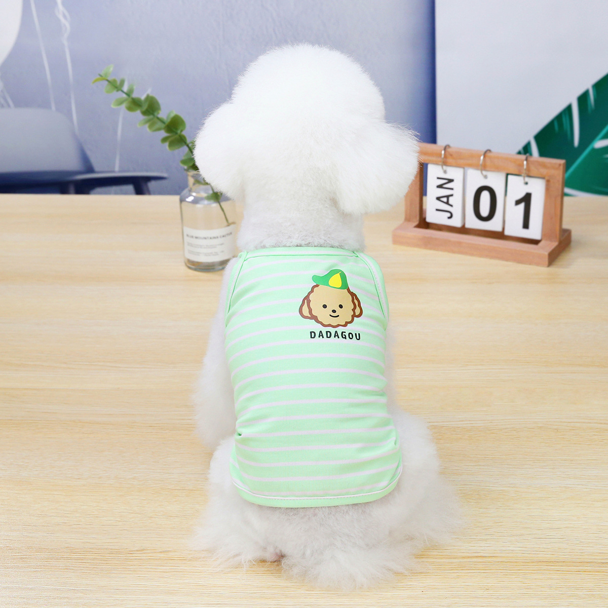 áo 2 dây DADAGOU sọc ngang cho chó mèo - T3 PETS SHOP