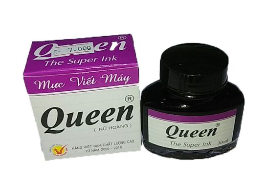 Mực Queen 30ml Các Màu (Mực Viết Máy Queen) xanh, tím