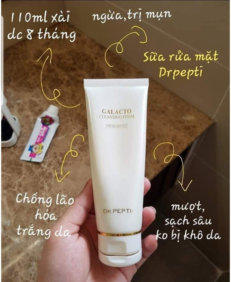 Sữa Rửa Mặt Dr Pepti Galacto Cleansing Foam