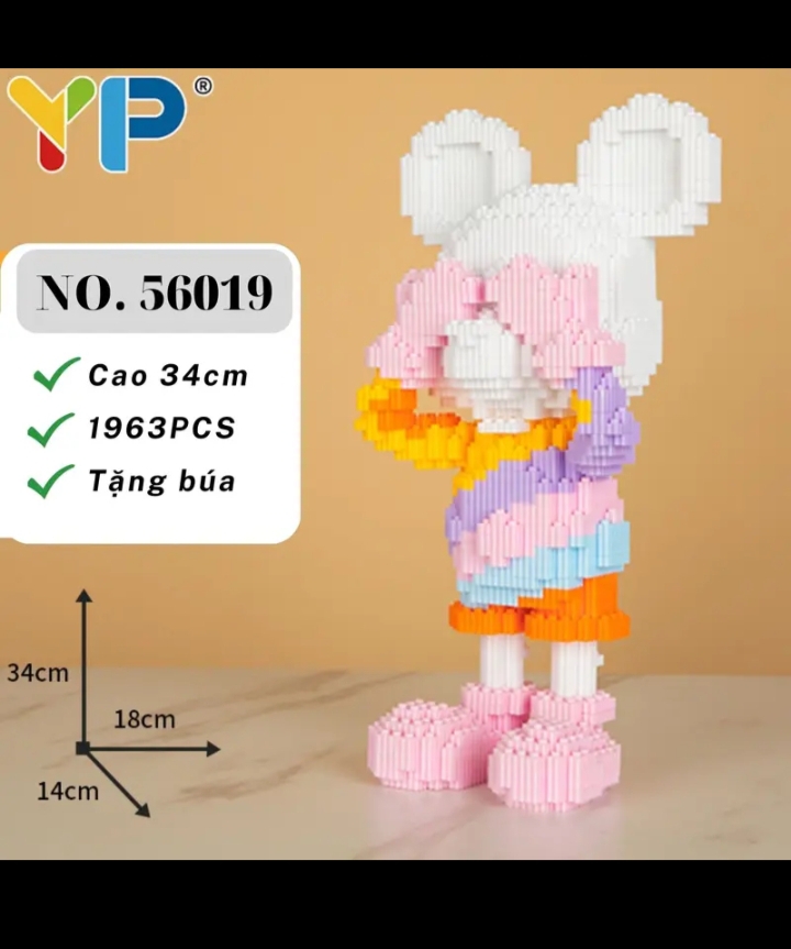 Mô Hình lắp gép Mickey&Minnie