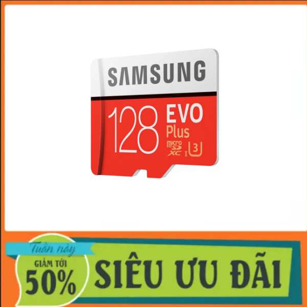 [HCM][Best Seller]  Thẻ nhớ MicroSDXC Samsung Evo Plus 128GB UHS-I U3 4K - box Hoa (Đỏ) - Tốc độ đọc 100Mb/s - Tốc độ ghi 60Mb/s