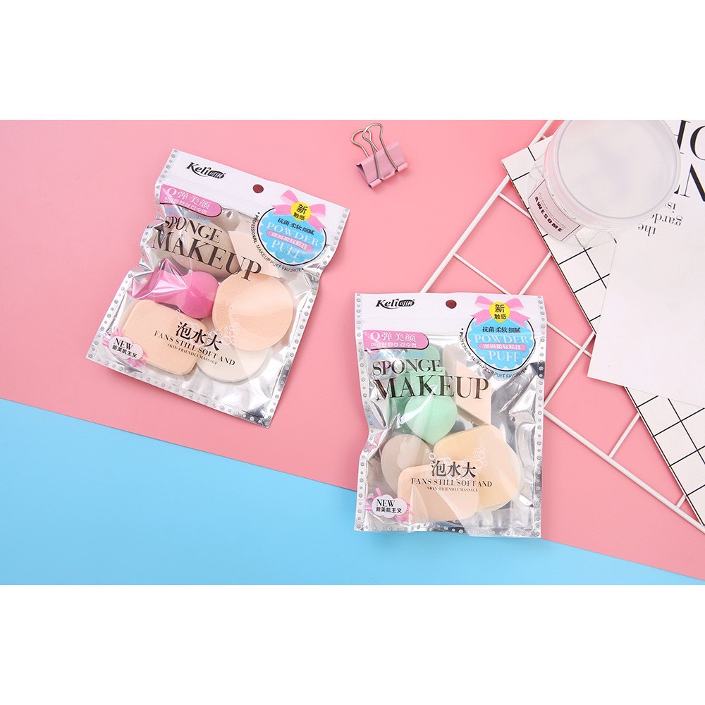 Set 6 bông mút trang điểm