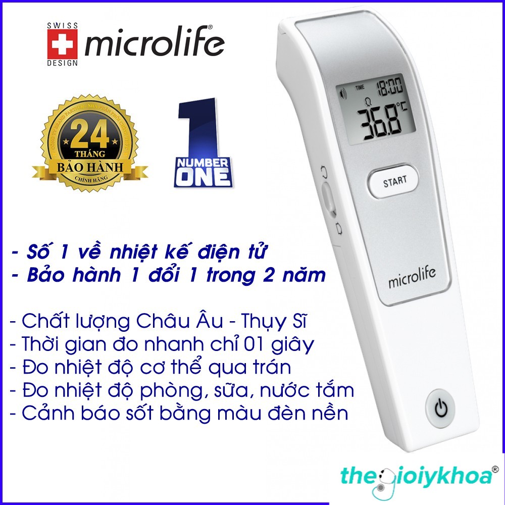 Nhiệt độ hồng ngoại đo trán Microlife FR1MF1 Thegioiykhoa