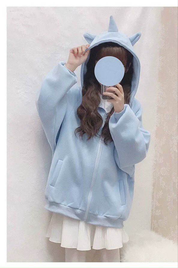 Áo khoác nữ dây kéo phối nón sang trọng-hoodie fom rộng vải dày siêu ấm