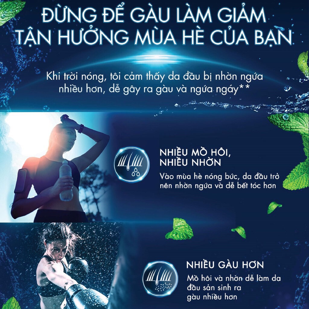 [HCM]Dầu Gội CLEAR Men Cool Sport Bạc Hà (900g)