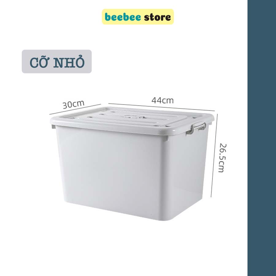 Thùng Nhựa Đựng Đồ 67L, Thùng Đựng Đồ Có Bánh Xe Đẩy Và Nắp, Hàng Loại 1 Dày Dặn Q010