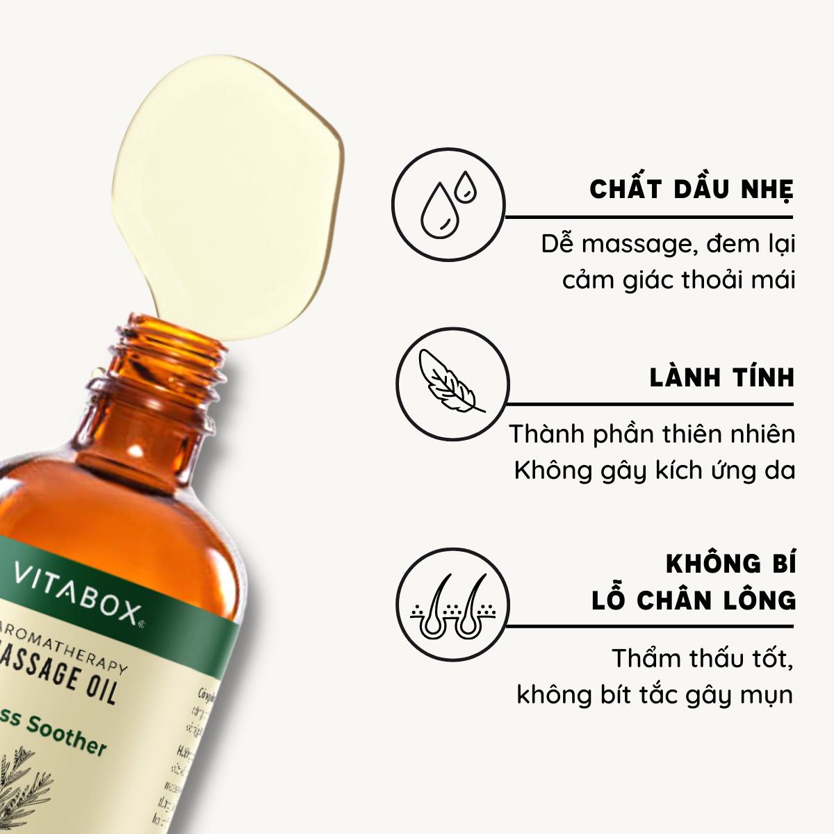 Dầu massage body VITABOX Ginger aromatherapy massage oil