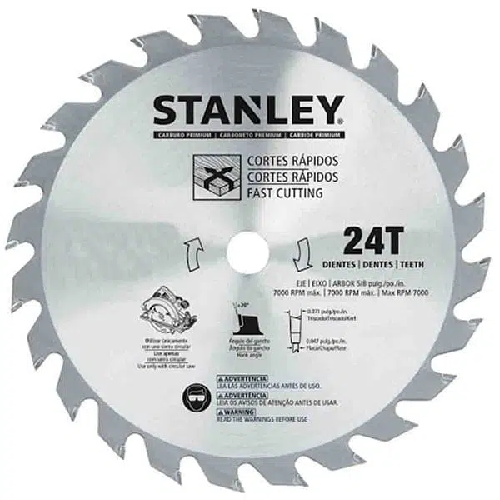 Lưỡi cưa gỗ 7-1/4 inch 184mm x 24t stanley sta7737-ae