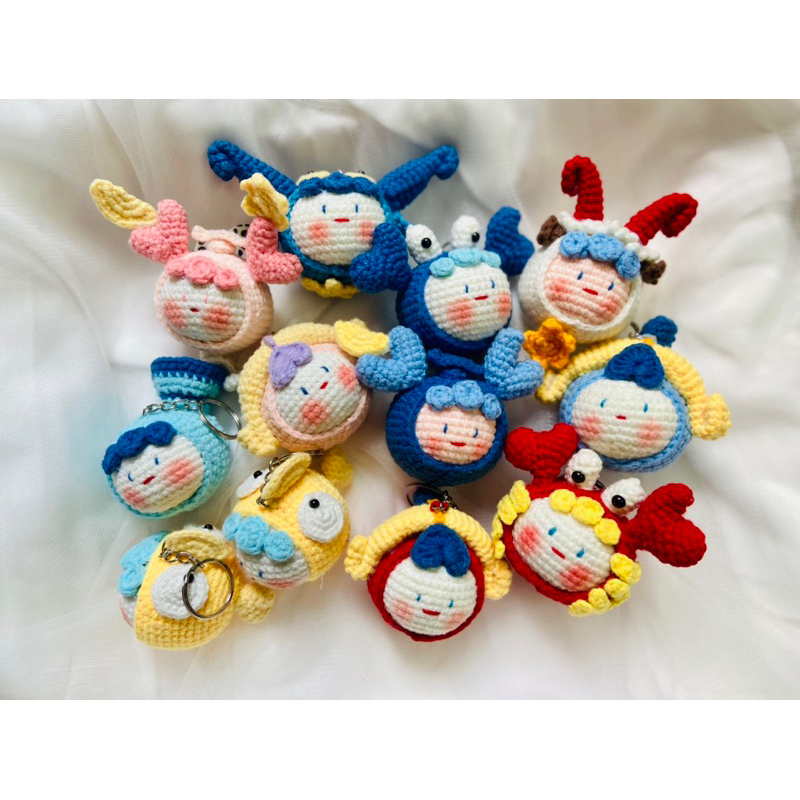 MÓC KHÓA MOCHI 12 CUNG HOÀNG ĐẠO BẰNG LEN