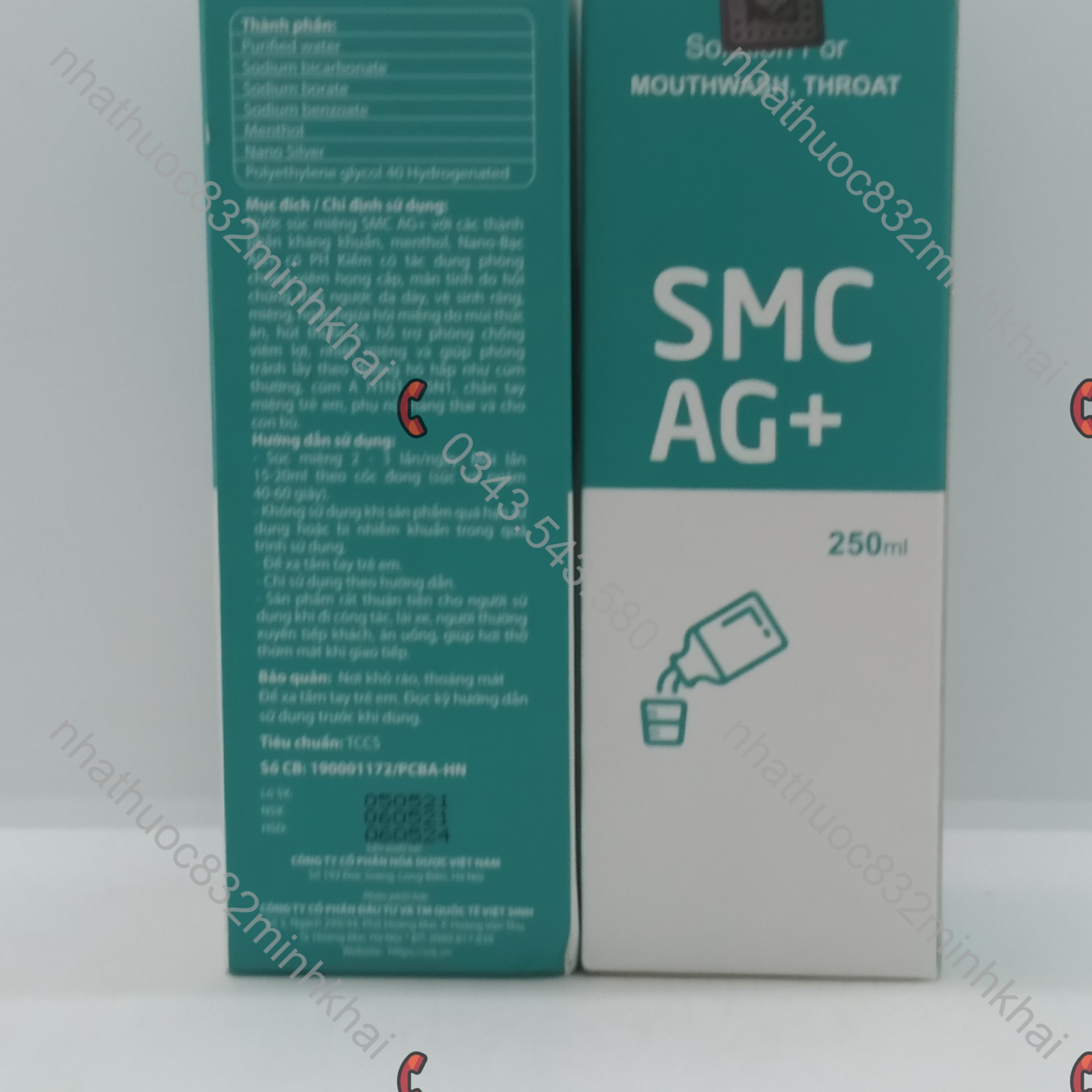 Nước súc miệng diệt khuẩn SMC Ag+ 250ml