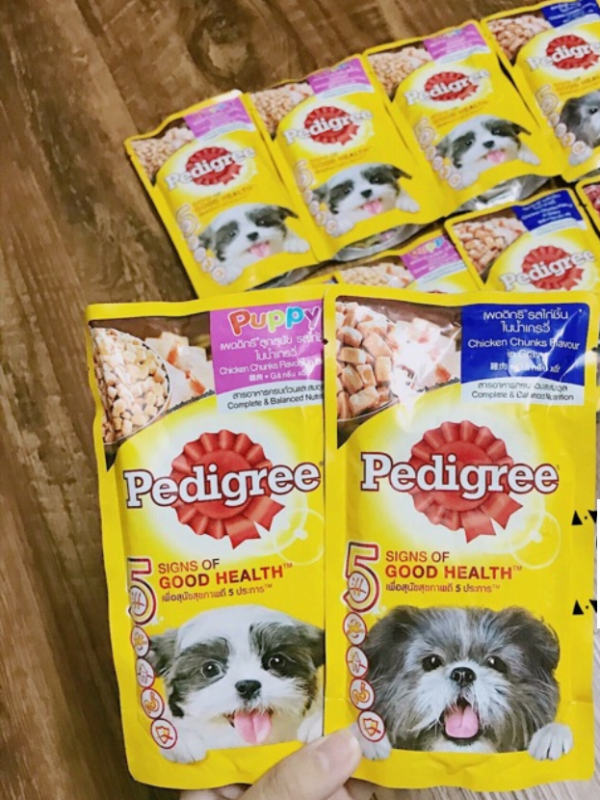 Thức ăn cho chó lớn dạng sốt Pedigree vị bò và rau củ 130g BÌ LỚN