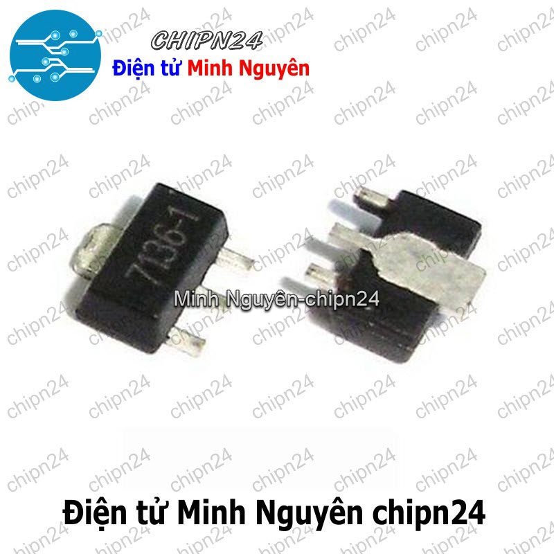 [4 con] (SOP) IC Dán HT7136 SOT-89 (SMD) (7136-1 3.6V 30mA) - HH003665
