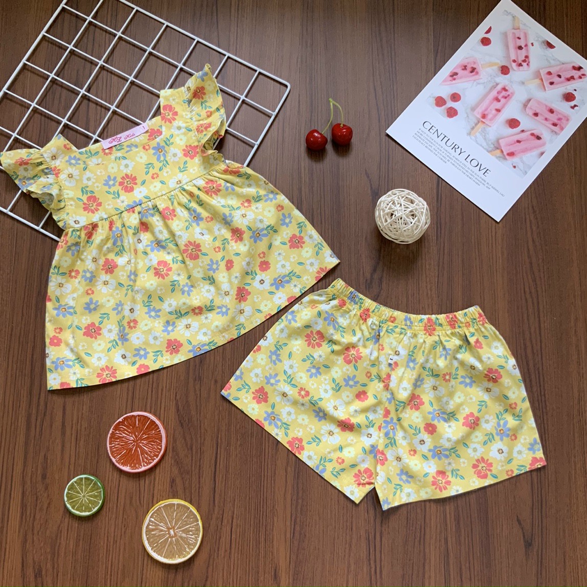 [HCM]Bộ Kate lụa Thái  Cao cấp cho bé gái size 10kg đên 35kg