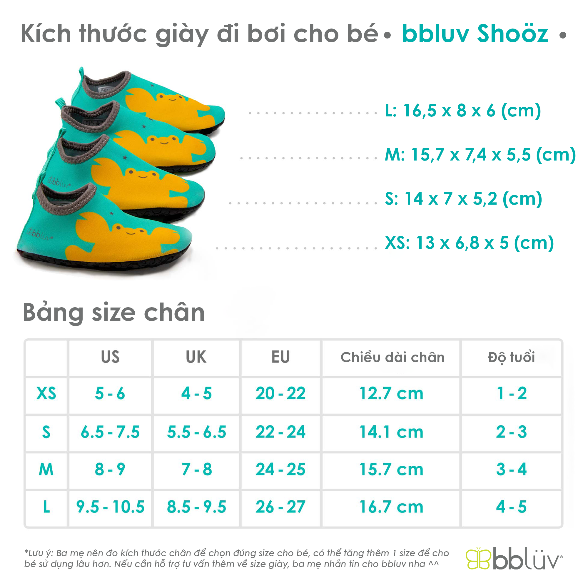Giày đi bơi cho bé bbluv Shooz