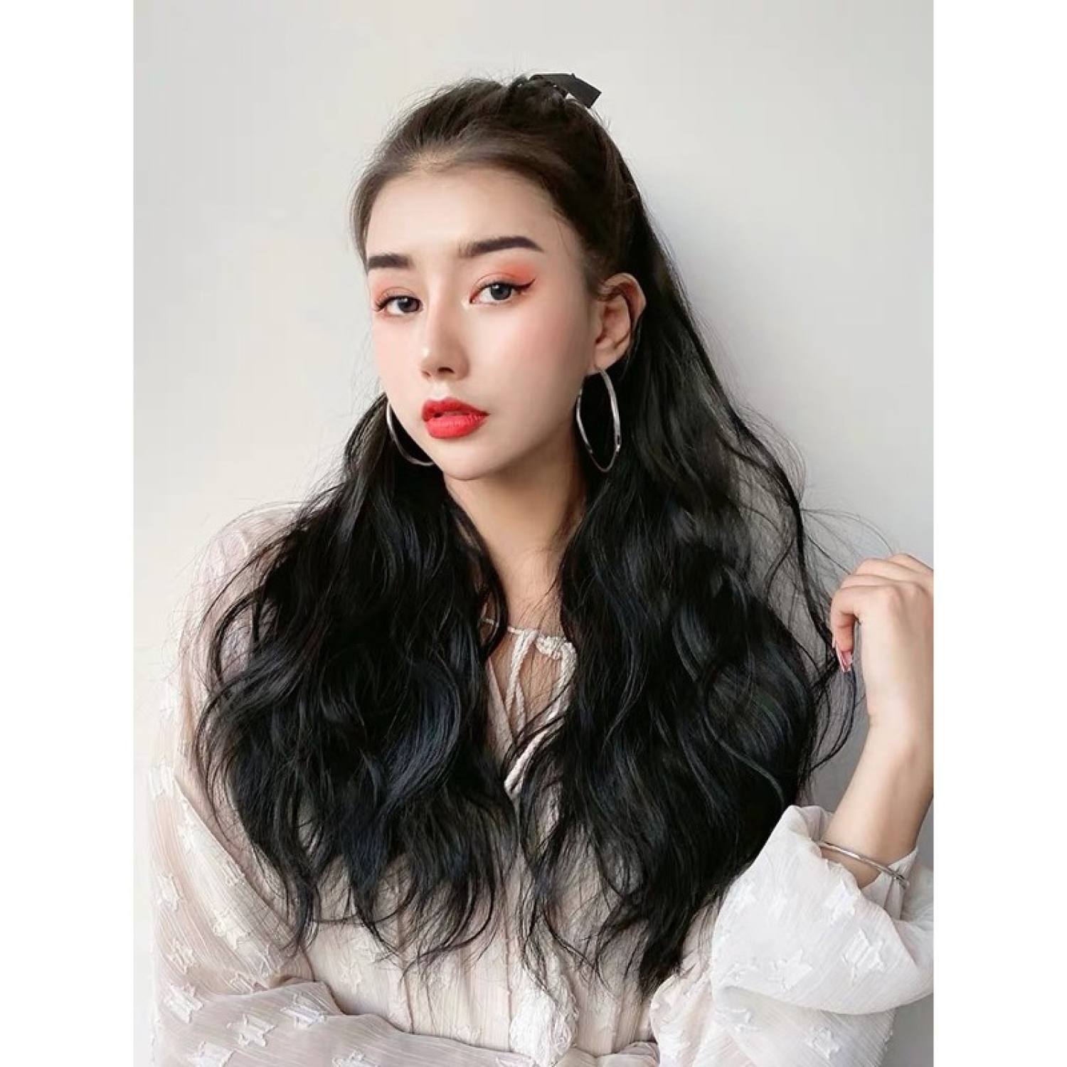 Tóc giả nữ đẹp🌸FREESHIP🌸Tóc giả buộc xù dài ms024