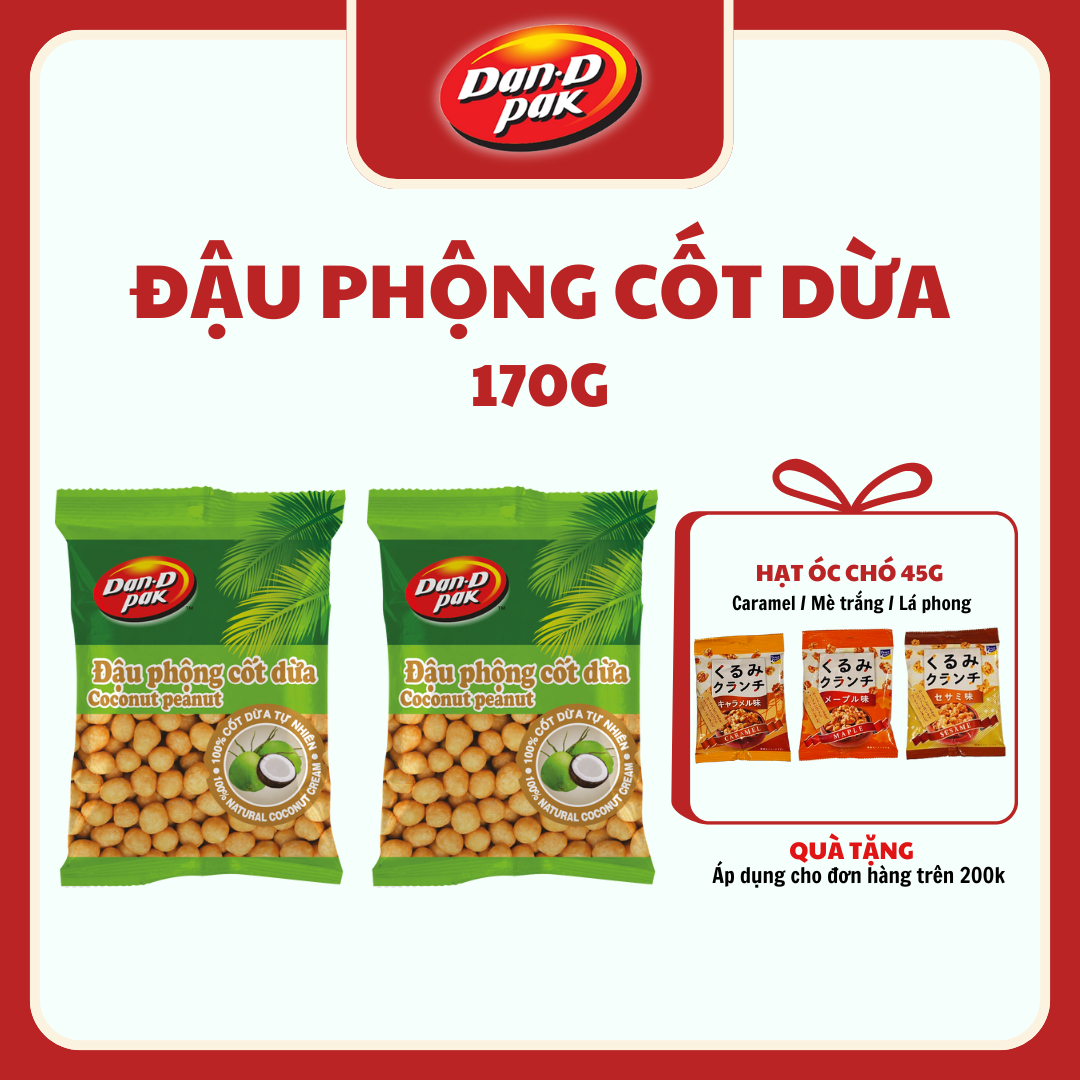 Buy 5 get 1, peanut coconut 170g dan d pak