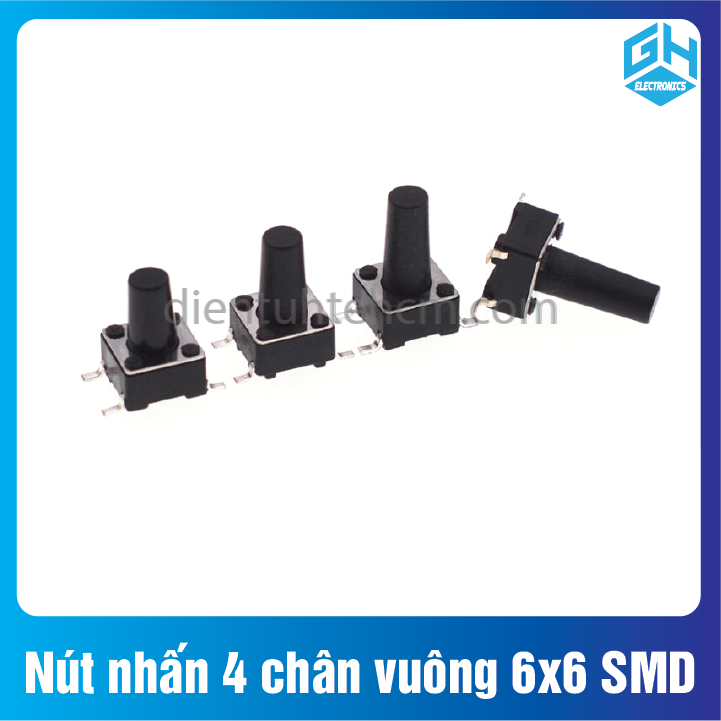 COM BO 20 Nút nhấn 4 chân vuông 6x6 chân dán SMD (SET 20)