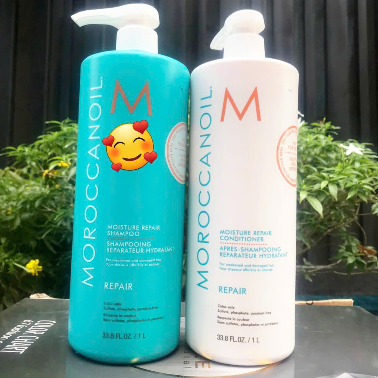 Bộ Dầu Gội và Xả Phục Hồi Tóc Moroccanoil Moisture Repair - Hàng Chính Hãng 1000ml