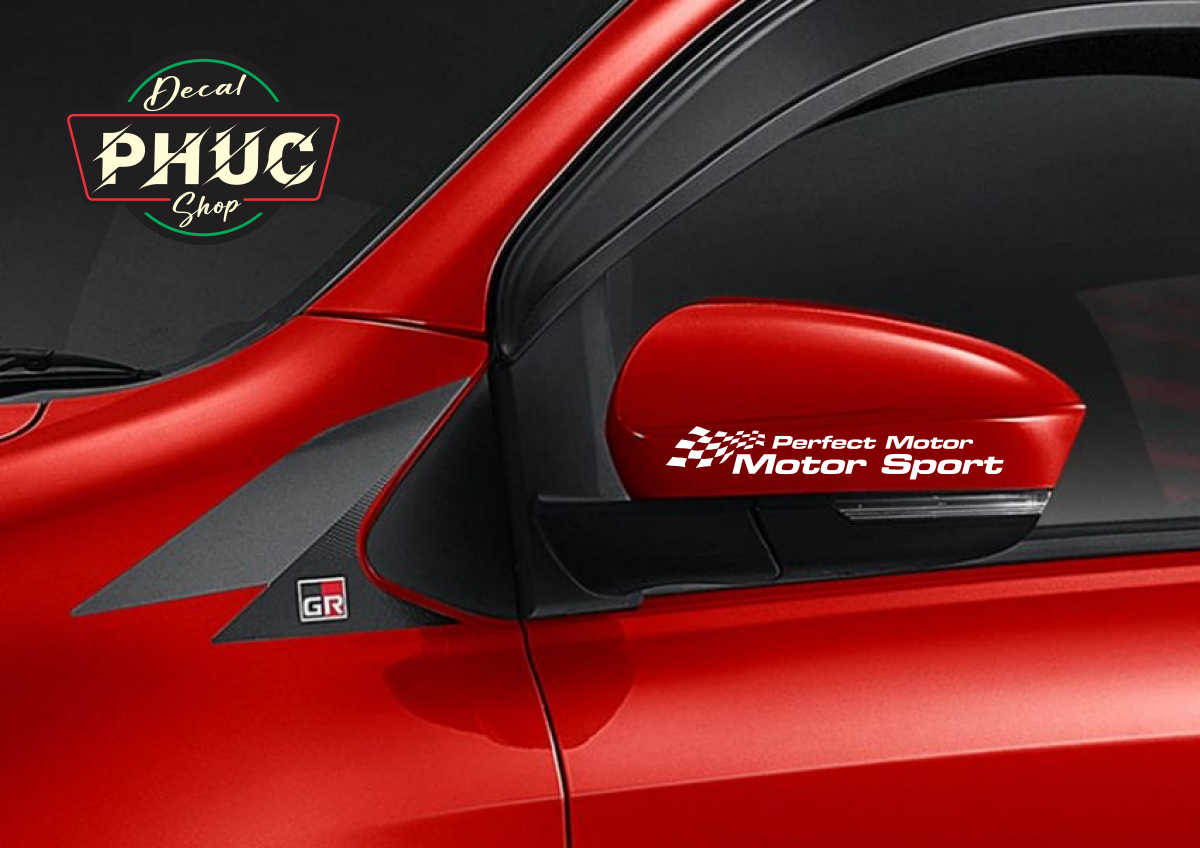 Tem trang trí gương chiếu hậu mẫu motor