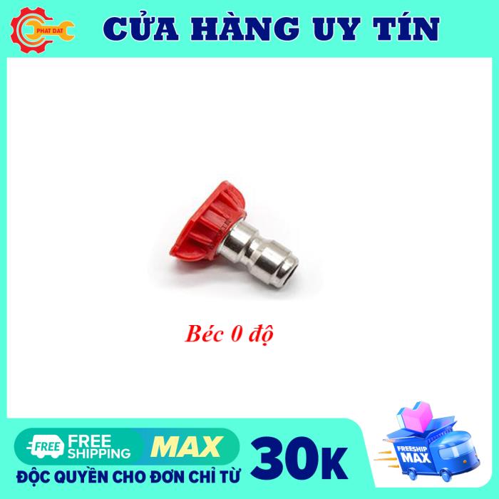 Đầu béc xịt rửa xe chỉnh tia 0-15-25-40 độ chất liệu thép không gỉ.