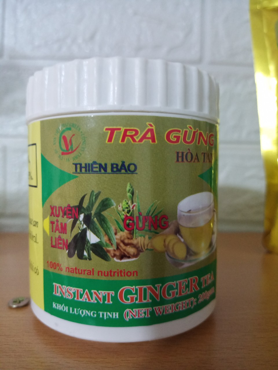 trà gừng xuyên tâm liên hòa tan