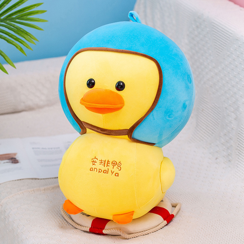 Đồ chơi con vịt vàng gấu bông vịt đội nón bảo hiểm vải miniso cao cấp cho bé