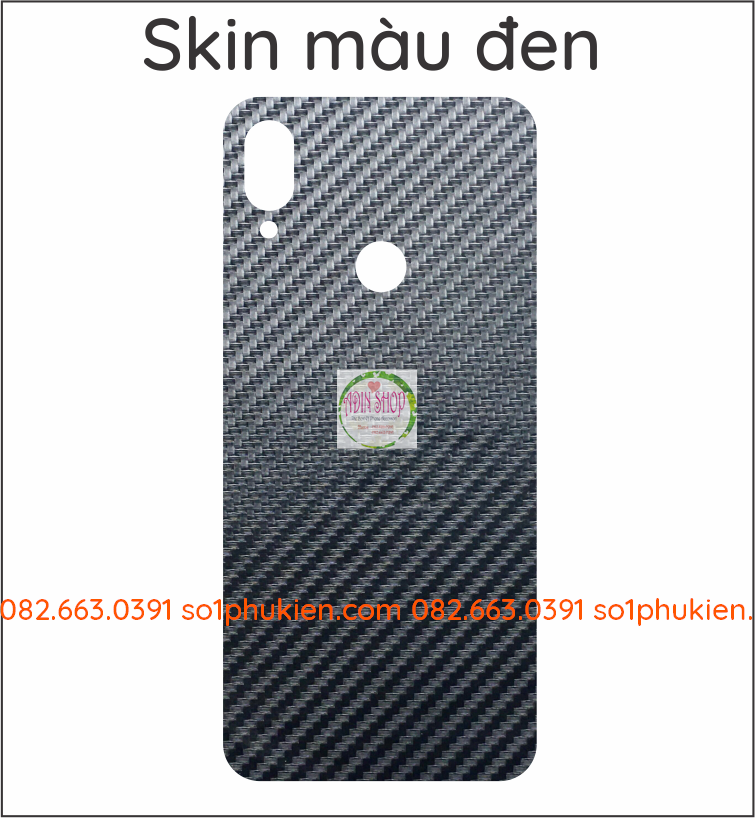 Miếng dán mặt lưng skin carbon Xiaomi Redmi Note 7