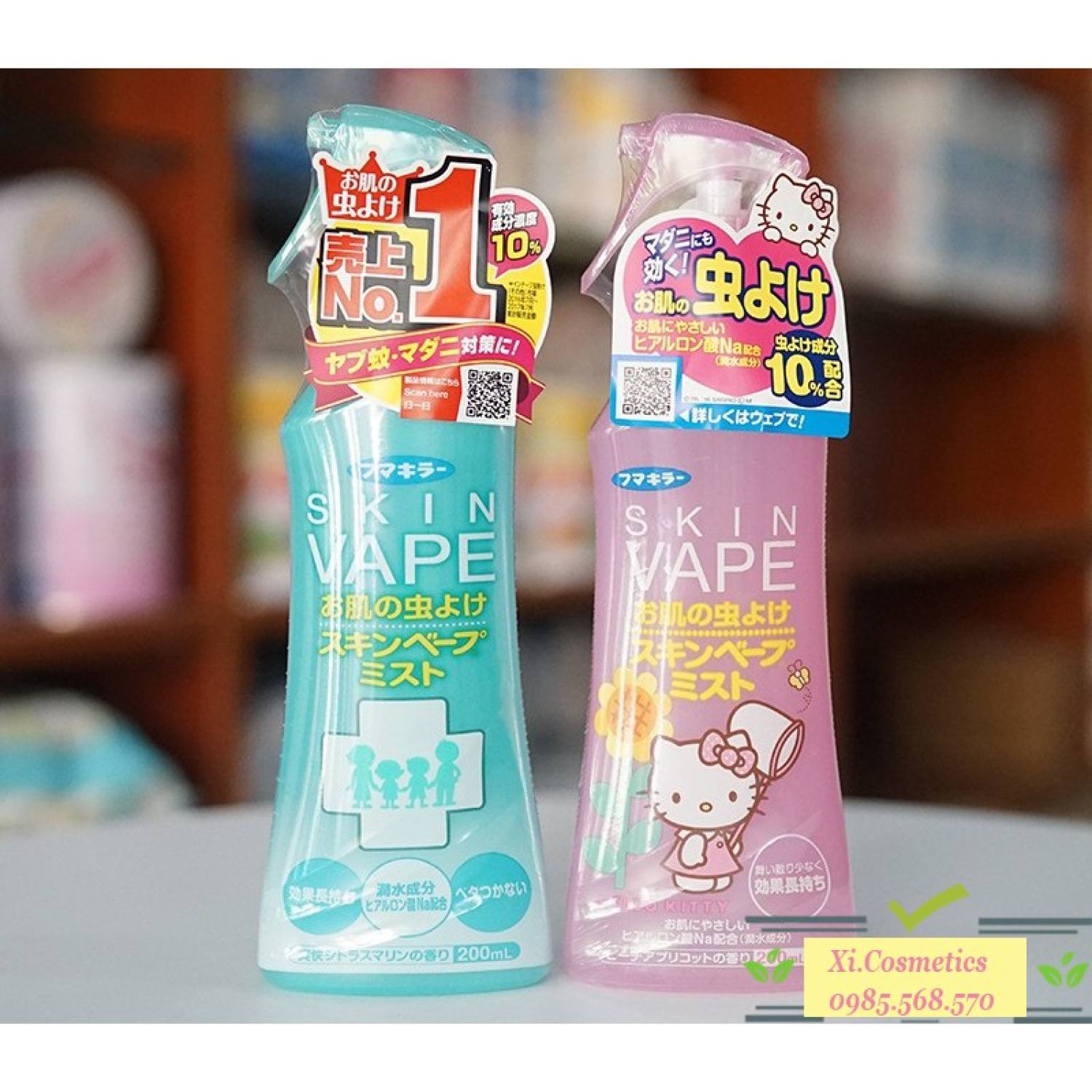 (HCM) Xịt chống muỗi Skin Vape Hello Kitty Nhật