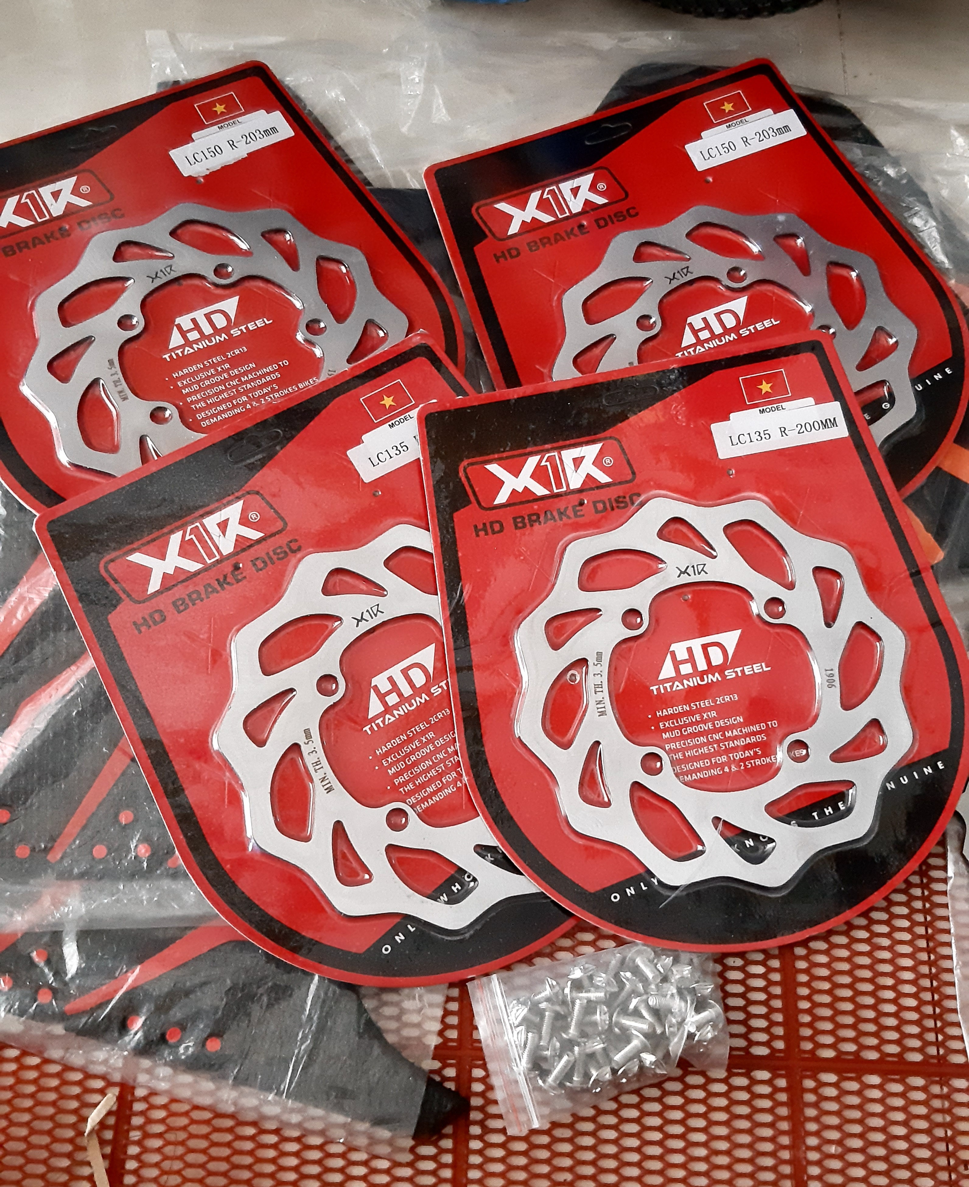 [ CÓ BÁN LẺ ] ĐĨA THẮNG X1R 4 LỖ SIZE 220MM CHO EX135