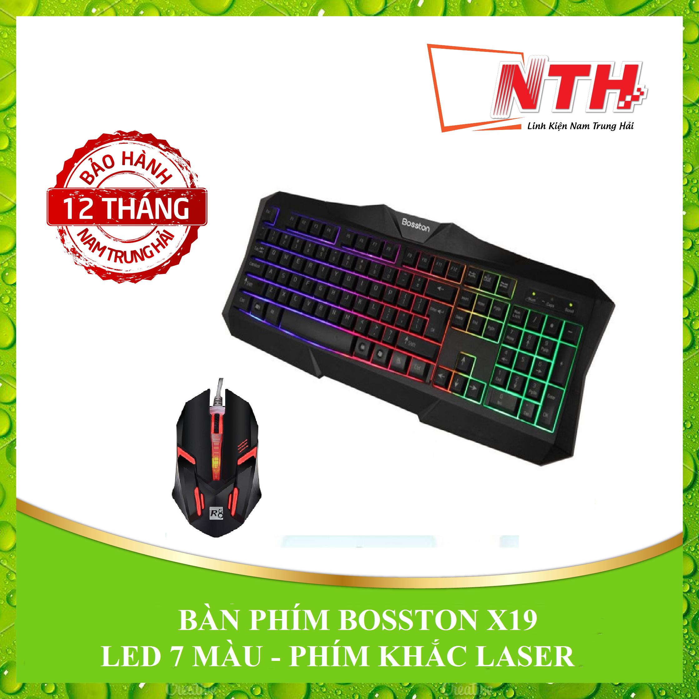 [HCM]Bàn Phím Bosston X19 LED NỀN [TẶNG CHUỘT R8 1602]