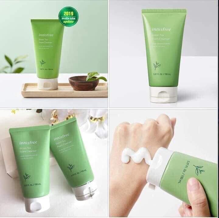 sữa rửa mặt trà xanh innisfree mẫu 2019
