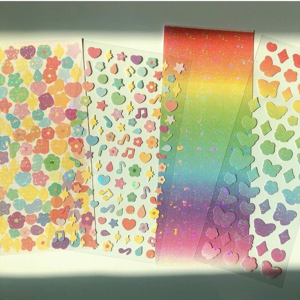 Stickers confetti có nhũ trang trí toploader/ confetti