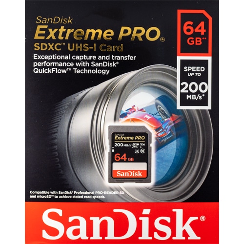 Thẻ nhớ Máy Ảnh SDXC SanDisk Extreme Pro 64GB UHS-I U3 4K V30 R200MB/s W90MB/s (Đen) - Phụ kiện 1986