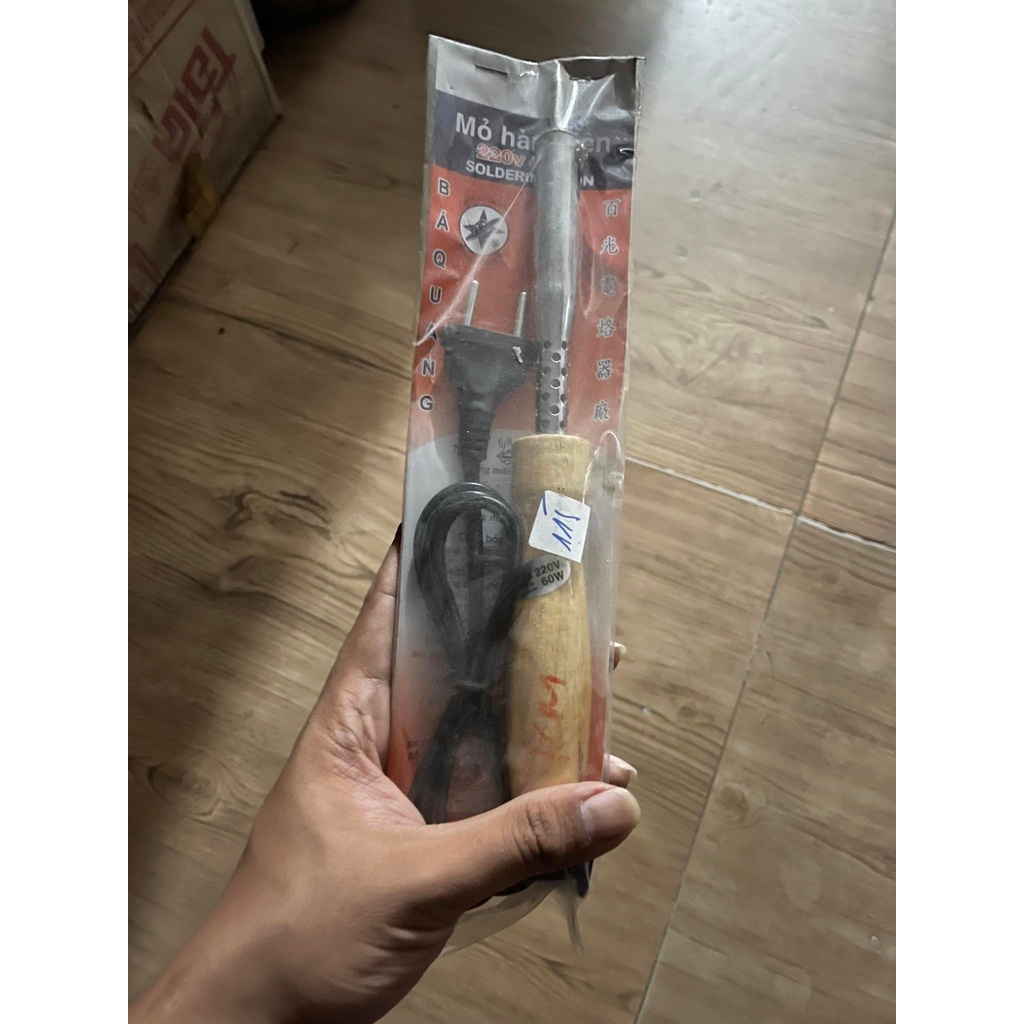 Mỏ hàn điện cán gỗ cao cấp 60W 80W - Bá Quang