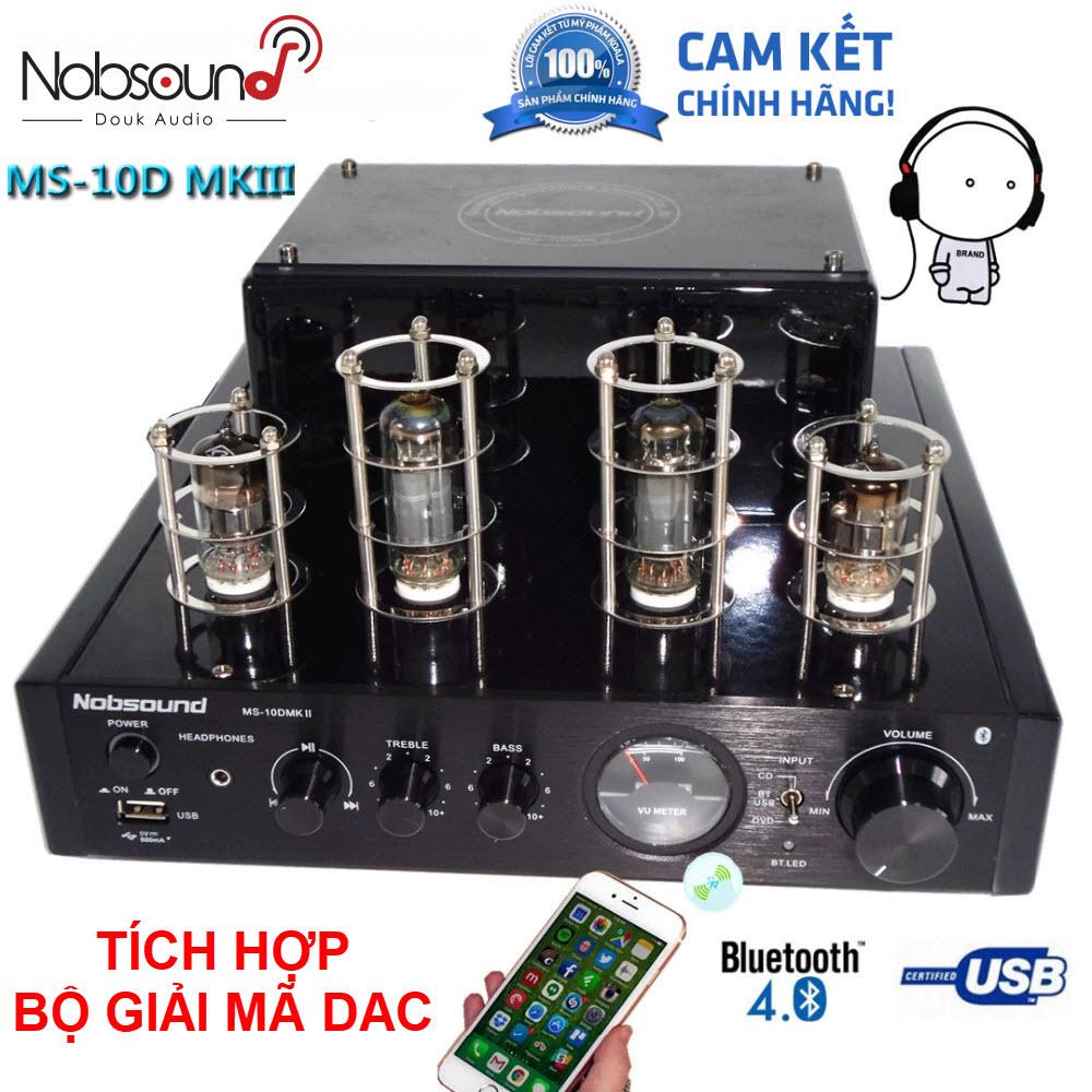 AMPLY TÍCH HỢP DAC MS-10DMKII THẾ HỆ MỚI MODEL 2018 - Amply đèn Nobsound MS10D - MKIII tích hợp giải mã DAC, kết nối Bluetooth và cổng USB - Thêm cổng Sub out và Optical In