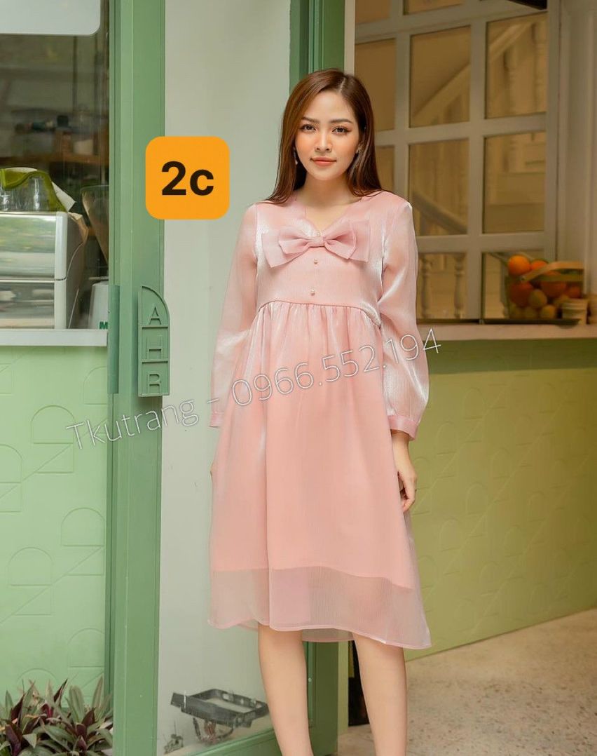 Chia sẻ: đã thích váy bầu công sở tay dài đầm bầu thu đông nơ buộc cổ siêu xinh freesize từ 40-70kg