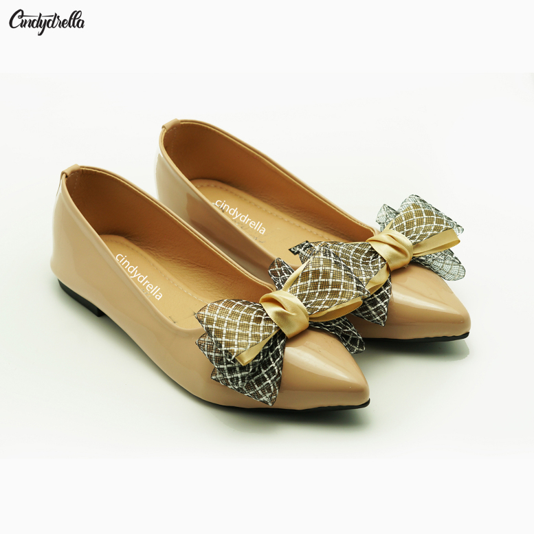 Giày búp bê nữ mũi nhọn nơ bướm Cindydrella F40 nhiều màu giá rẻ