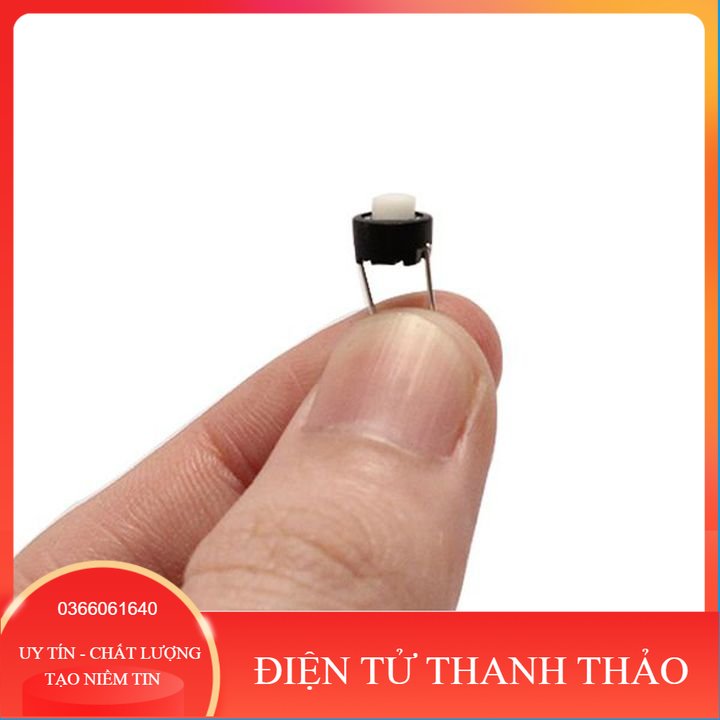 Combo 10 nút nhấn 2 chân màu trắng