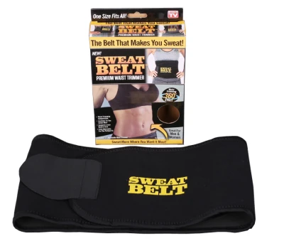 Đai Quấn Nóng Giảm Mỡ Bụng sweat belt (Đen) - (NAM VS NỮ )