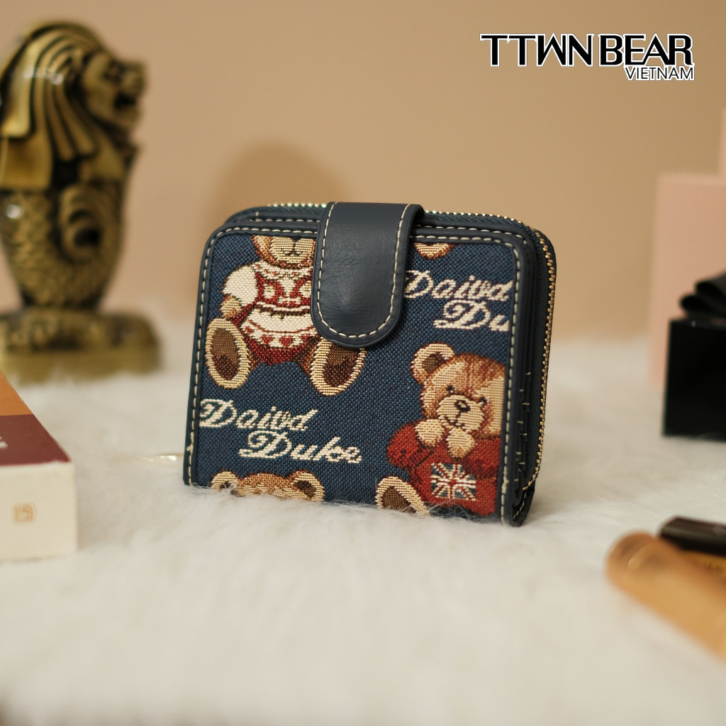 Ví nữ mini ngắn cầm tay nhỏ gọn nhiều ngăn ttwn bear chính hãng - tt980-a