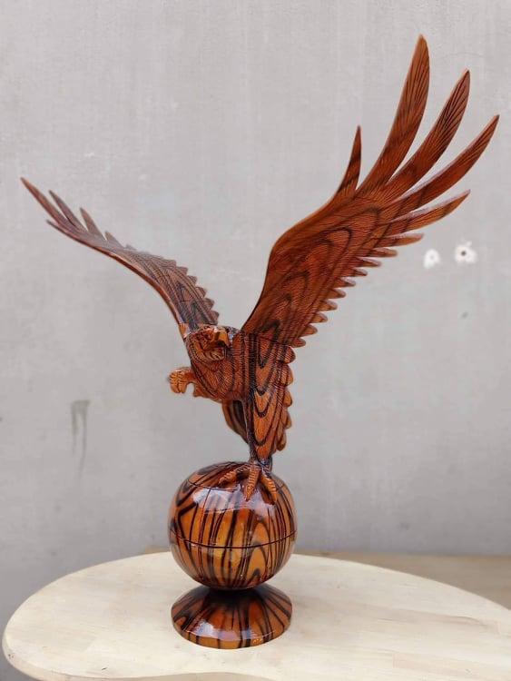 TƯỢNG CON ĐẠI BÀNG BẰNG GỖ CAO 50CM