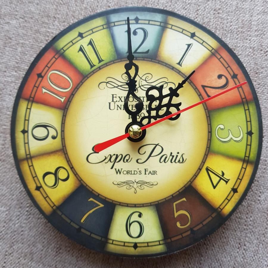 Đồng hồ gỗ treo tường Phong cách Châu Âu size 12cm (Lưu ý chọn đúng mã đồng hồ hay máy đồng hồ)