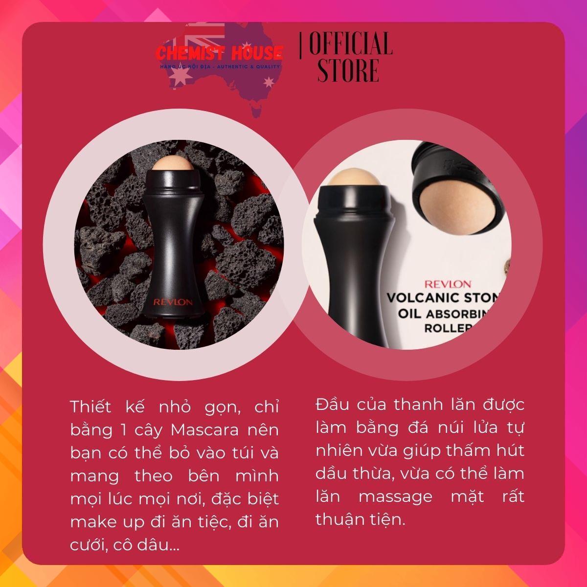[Hàng chuẩn Úc] Thanh lăn hút dầu Revlon từ núi đá lửa