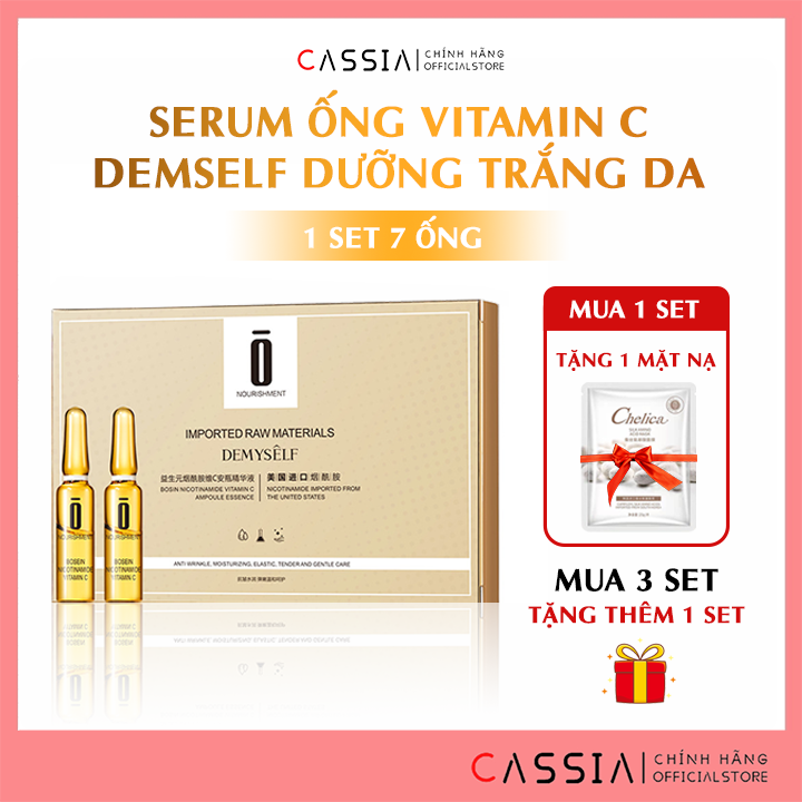 Serum dưỡng trắng da dưỡng ẩm 7 chai thủy tinh cấp nước nuôi dưỡng căng bóng da,Serum dưỡng ẩm tinh chất thiên nhiên dịu nhẹ giữ ẩm cấp nước chuyên sâu giúp tái tạo phục hồi da mờ thâm tăng độ đàn hồi da CASSIA