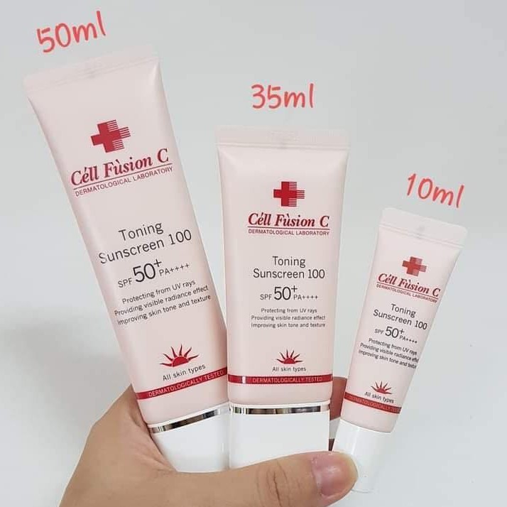 Kem chống nắng cell fusion toning 50ml hàn quốc