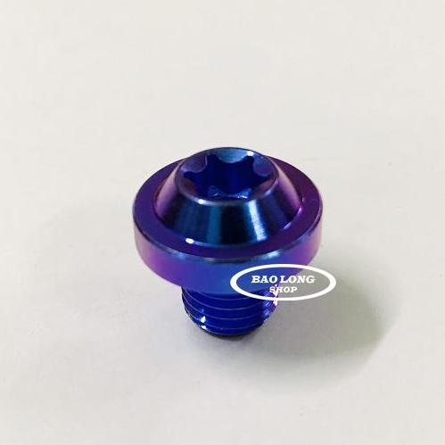 Ốc TITAN GR5 gắn chân kính 10 li răng Thuận (Xanh Tím)