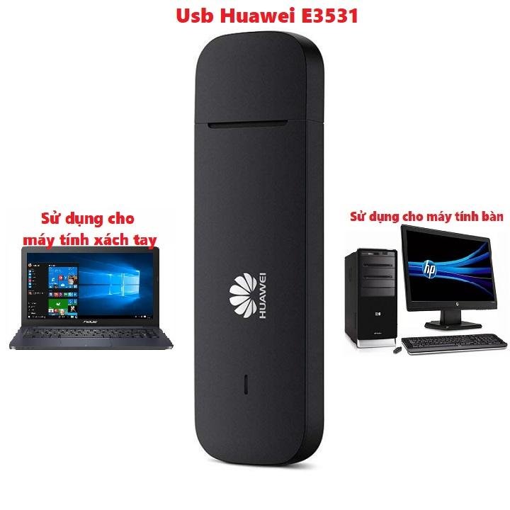 USB 3G HUAWEI E3531 21.6Mb - CẮM LÀ CHẠY -DCOM E3531 BẮT SÓNG CỰC TỐT