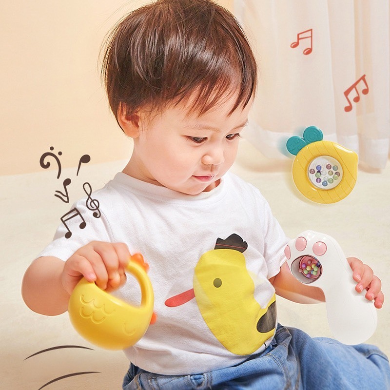 Đồ chơi gặm nướu, lục lạc 10 món có hộp đựng vali ngộ nghĩnh cho bé